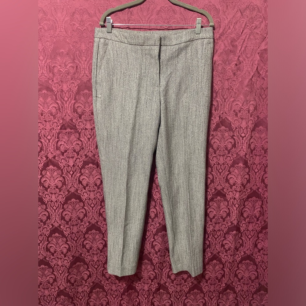Grey ticked pattern slacks